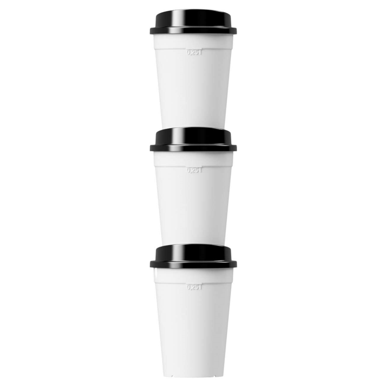 2,000 - New 2 inch / 5 cm ECO White Reusable Coffee